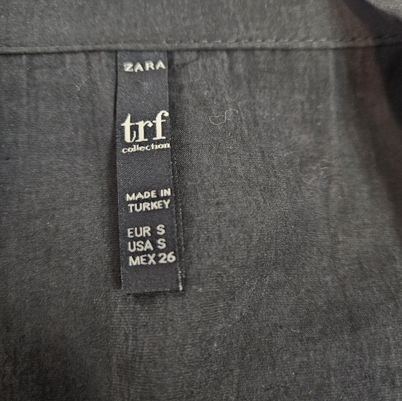 Zara TRF Collection Black Silky Long Sleeve Wrap Blazer Romper Size Small J46 - Picture 10 of 11